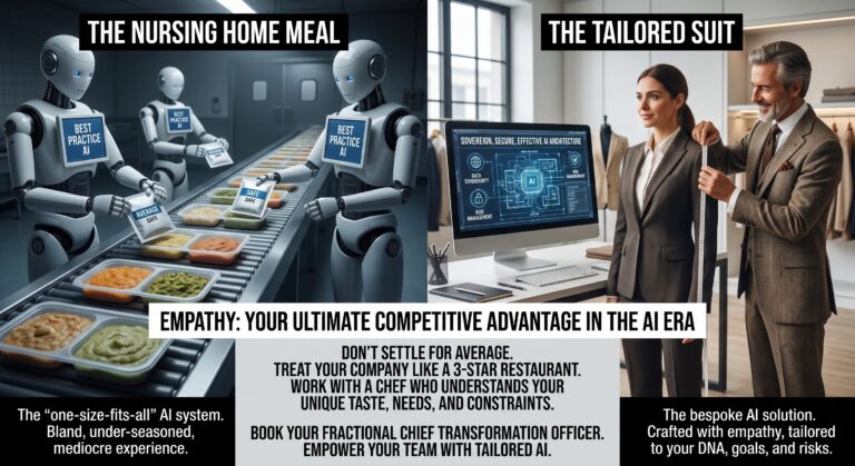 The Tailored Suit vs. The Nursing Home Meal: Why Empathy is Your Ultimate Competitive Advantage in the AI Era